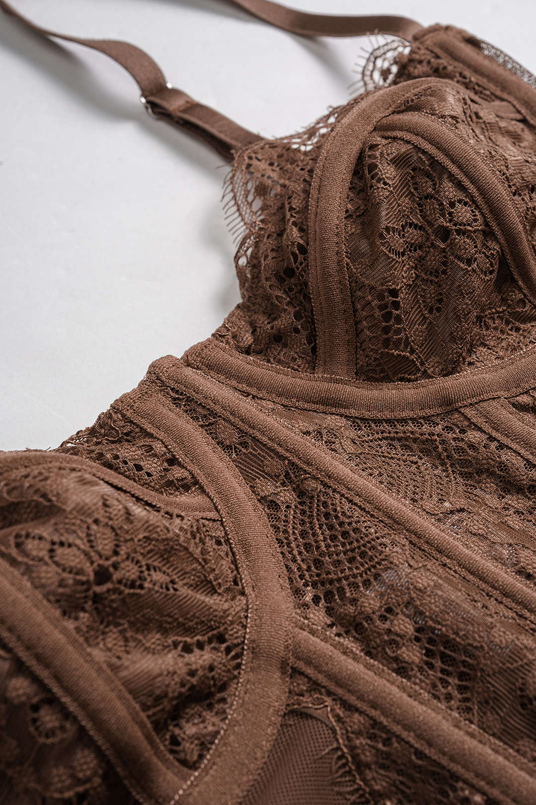 Mesh Patchwork Bustier Corset Cami Top