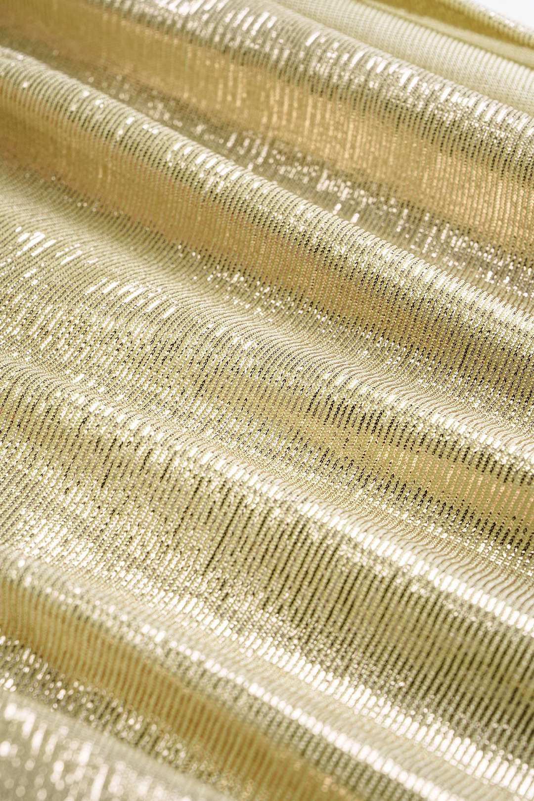 Metallic Ring Halter Backless Ruched Top