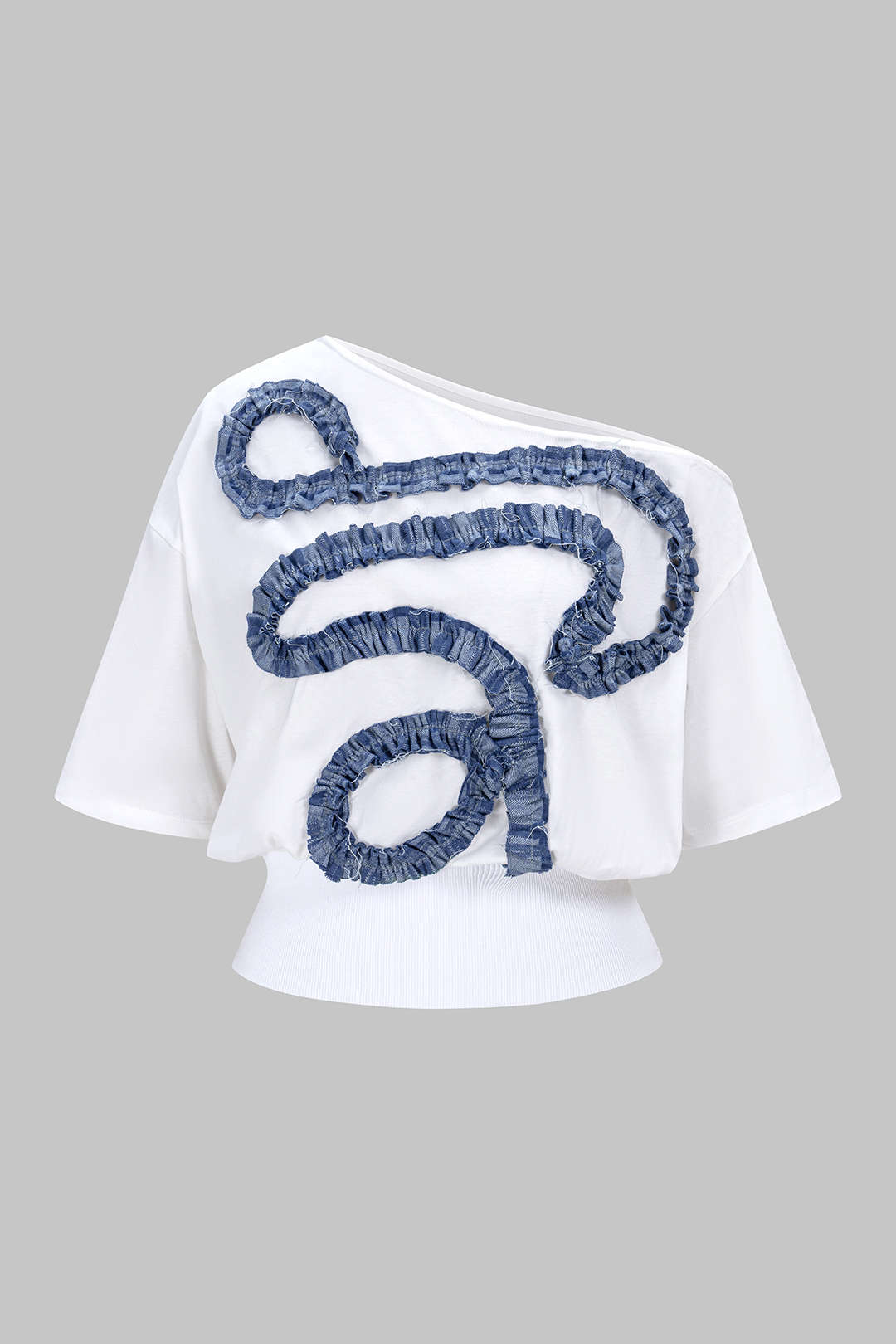 Asymmetrical Patchwork Short Sleeve T-Shirt