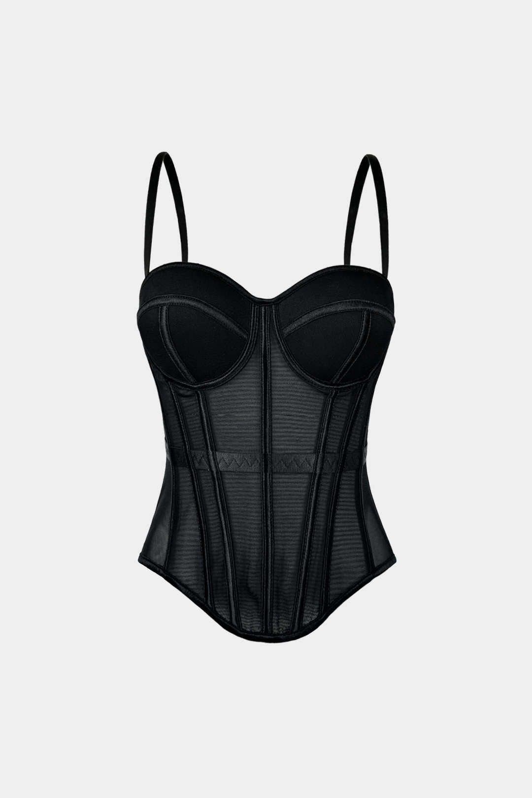 Mesh Bustier Corset Slip Cami Top