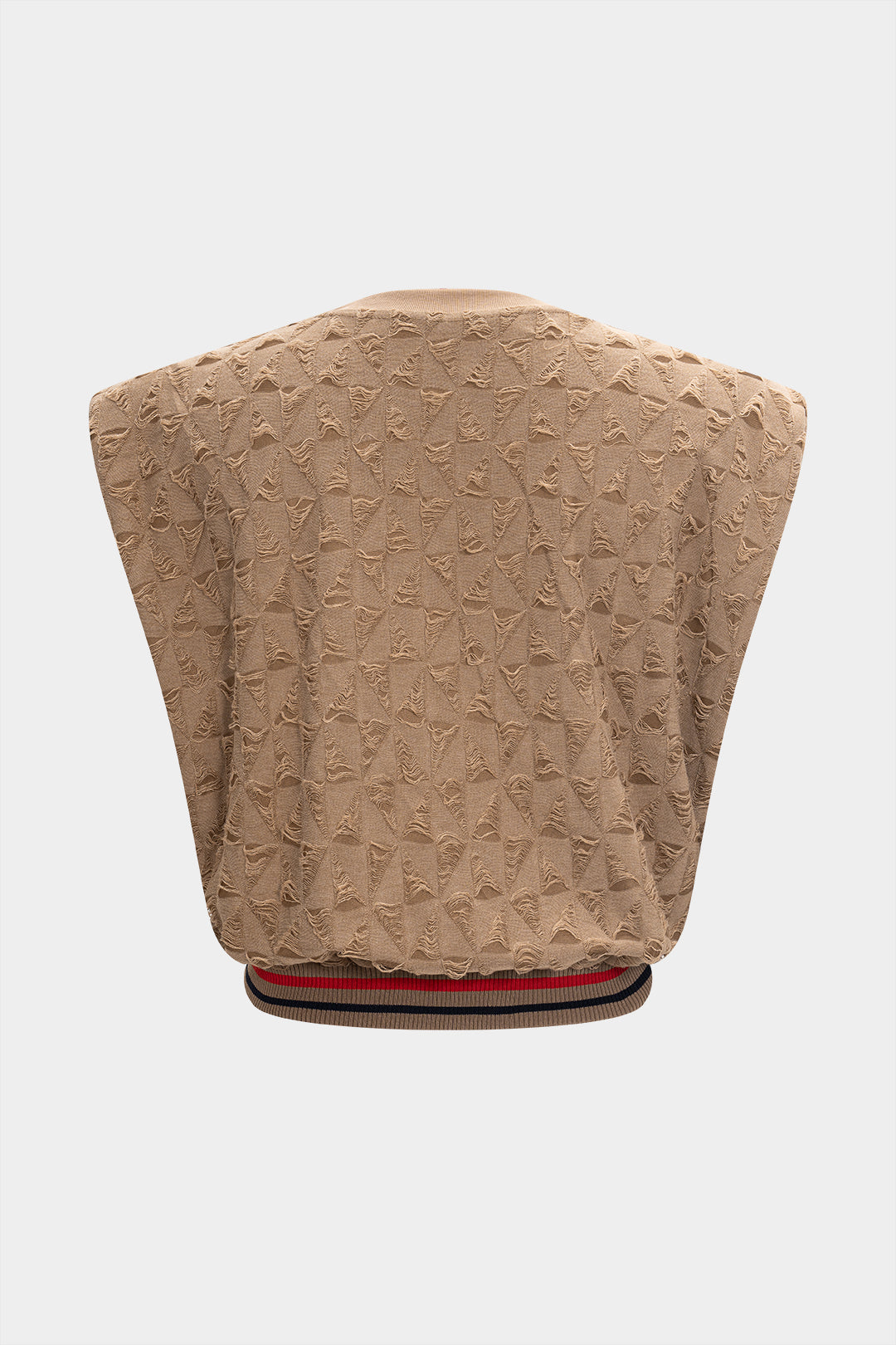 Ripped Patchwork Sleeveless T-Shirt