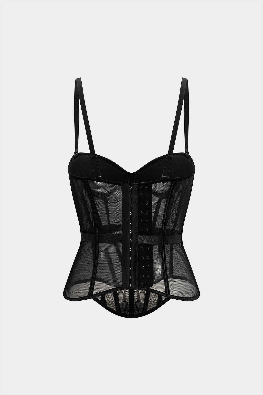 Mesh Bustier Corset Slip Cami Top