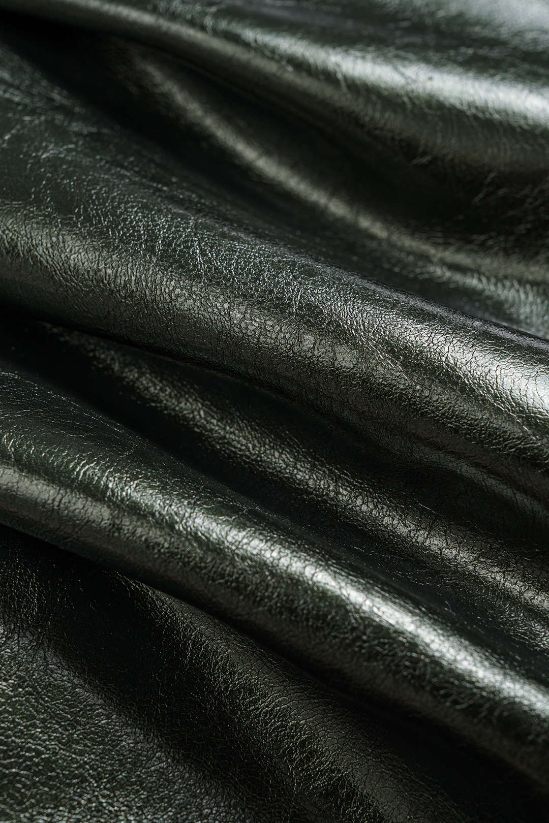 Faux Leather Metallic Chain Ruched Cami Top