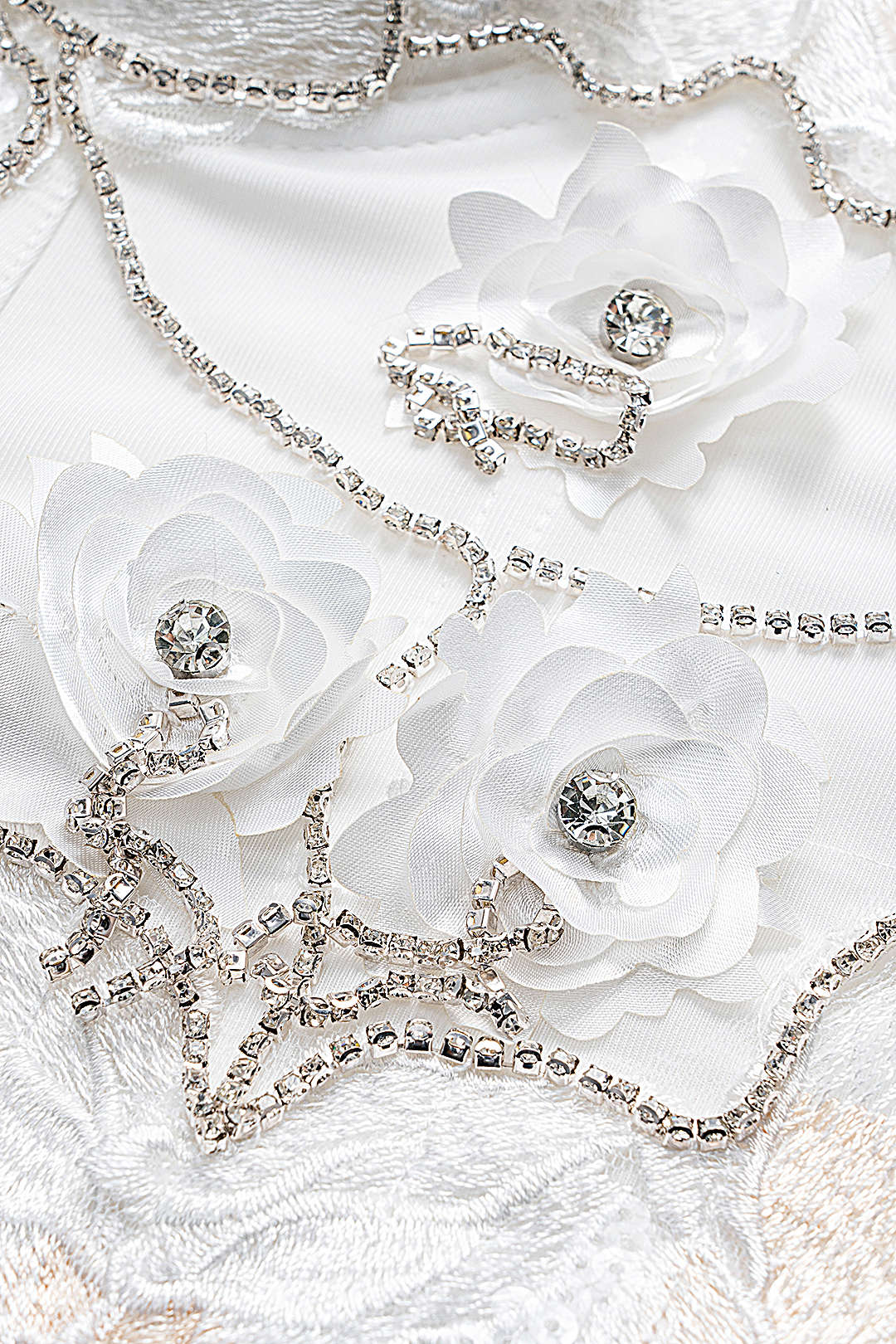 Bustier 3D Floral Embroidery Rhinestone Cami Top