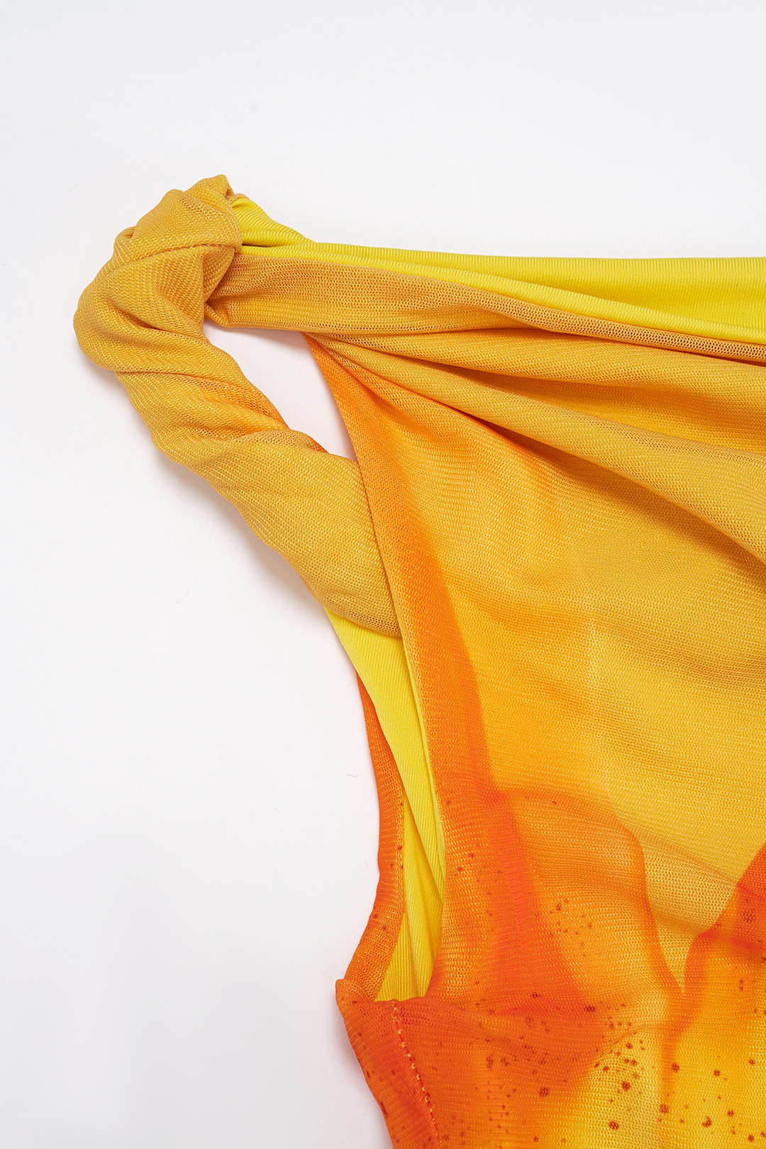 Floral Print Twist Knot One Shoulder Cami Top