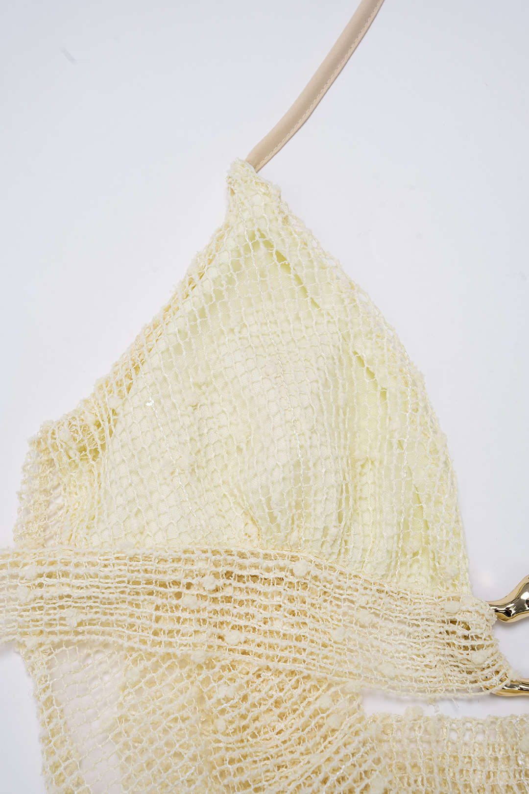 Halter Neck Tie Back Backless Hollow Out Cami Top