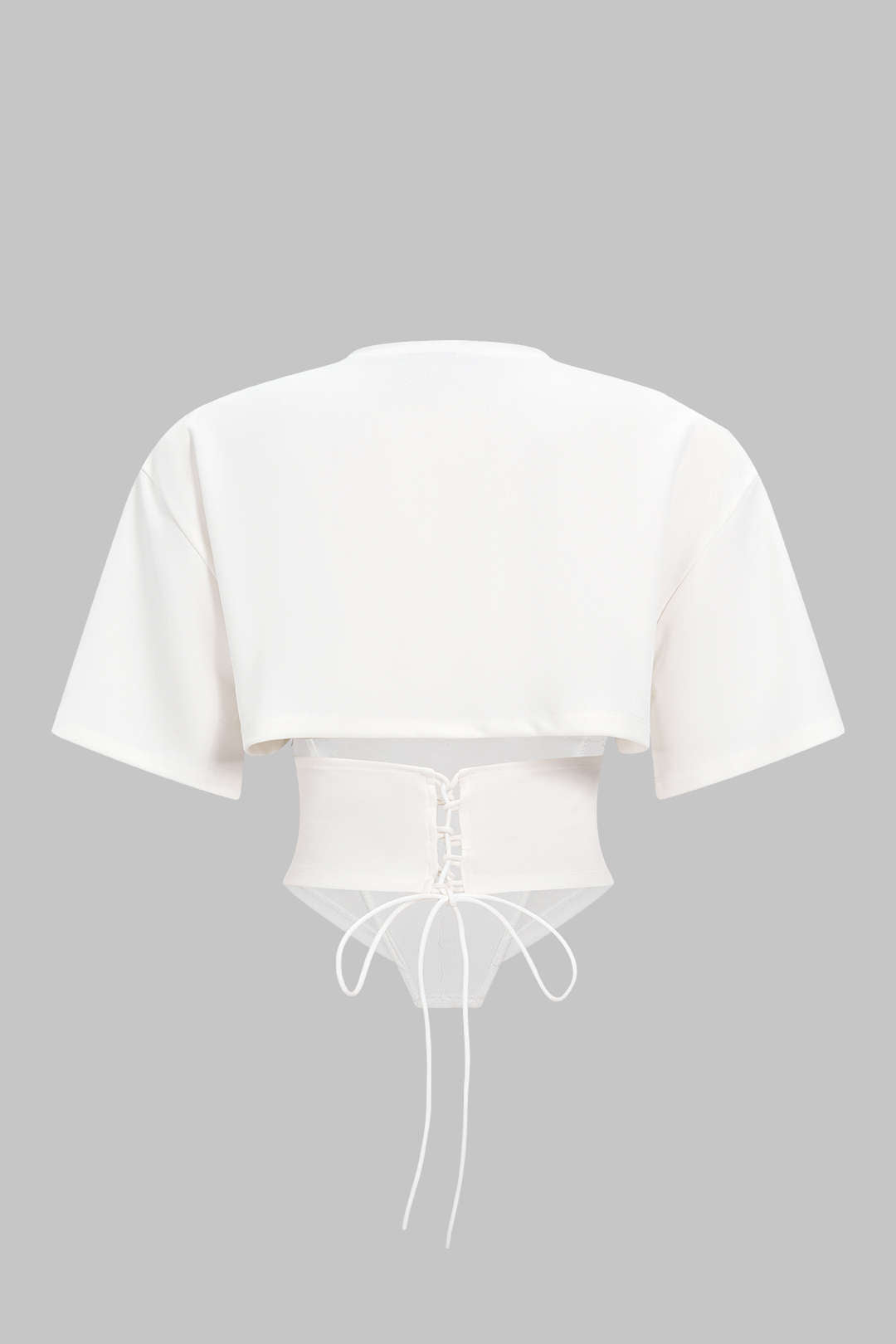 Corset Waist Short Sleeve T-Shirt
