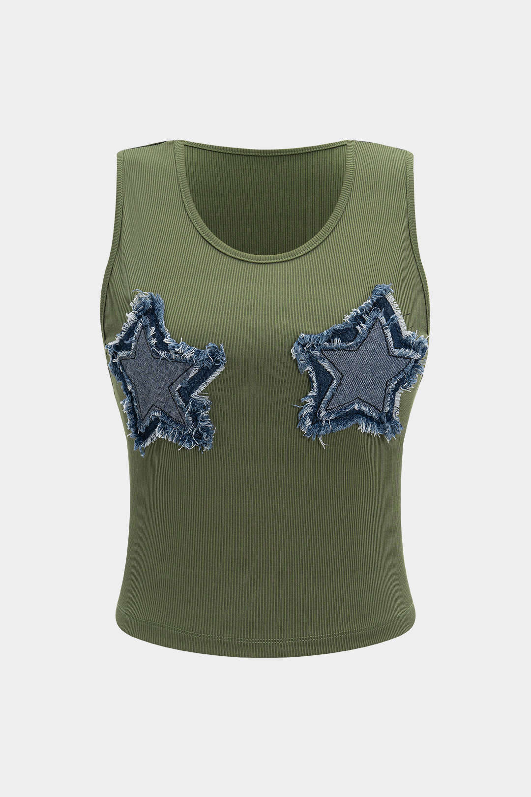 Denim Patchwork Tank Top