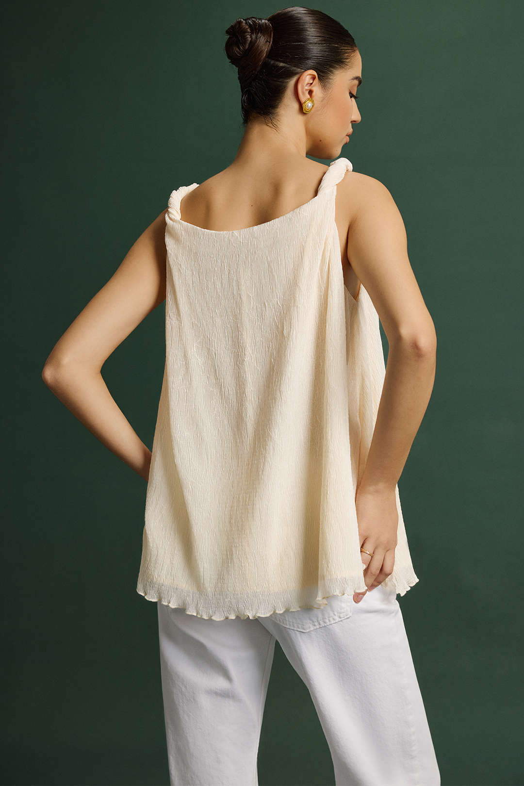 Twist Knot Irregular Hem Cami Top
