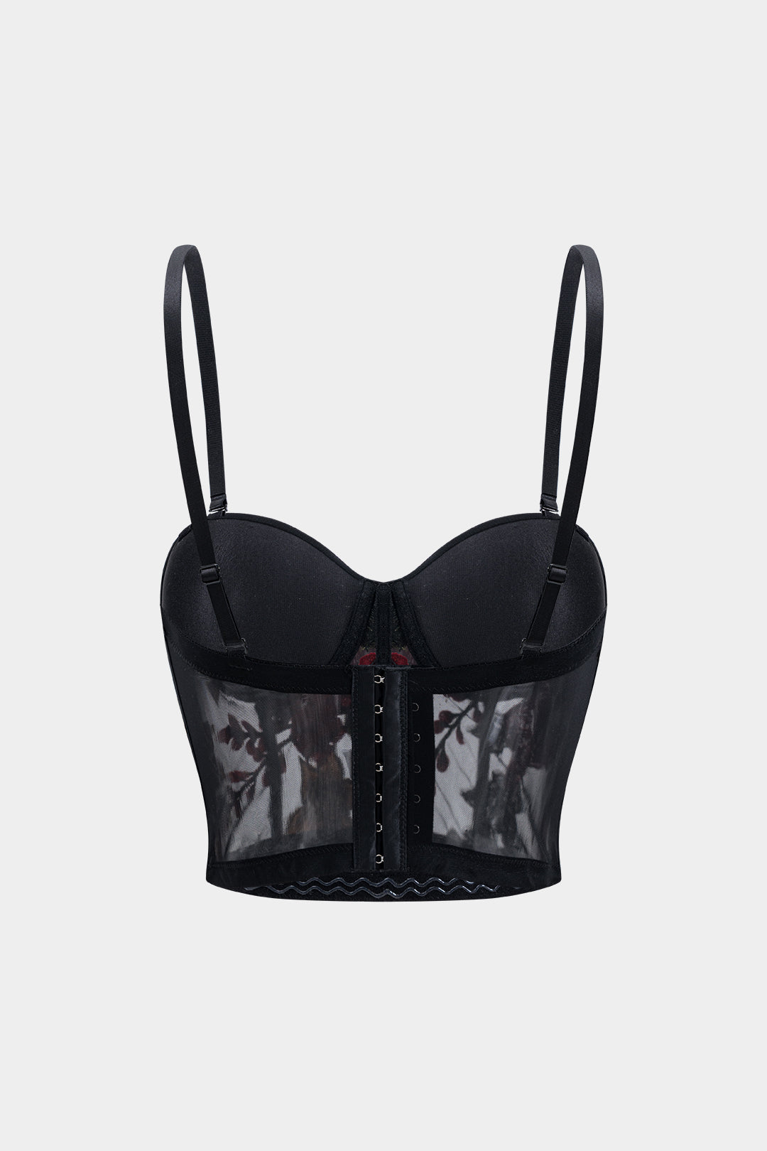 Mesh Sheer Slip Appliques Bustier Cami Top