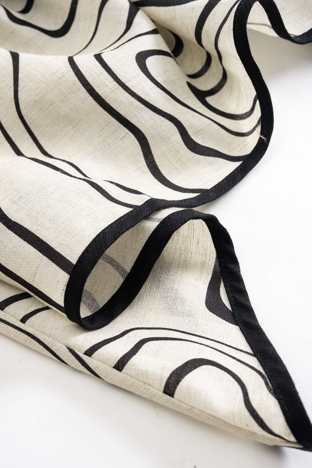 Abstract Print Linen Slip Detail Cami Top