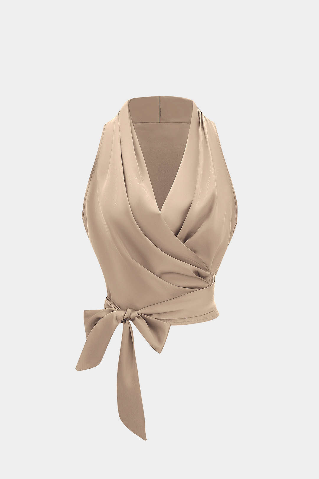 Satin Crossed Tank Top