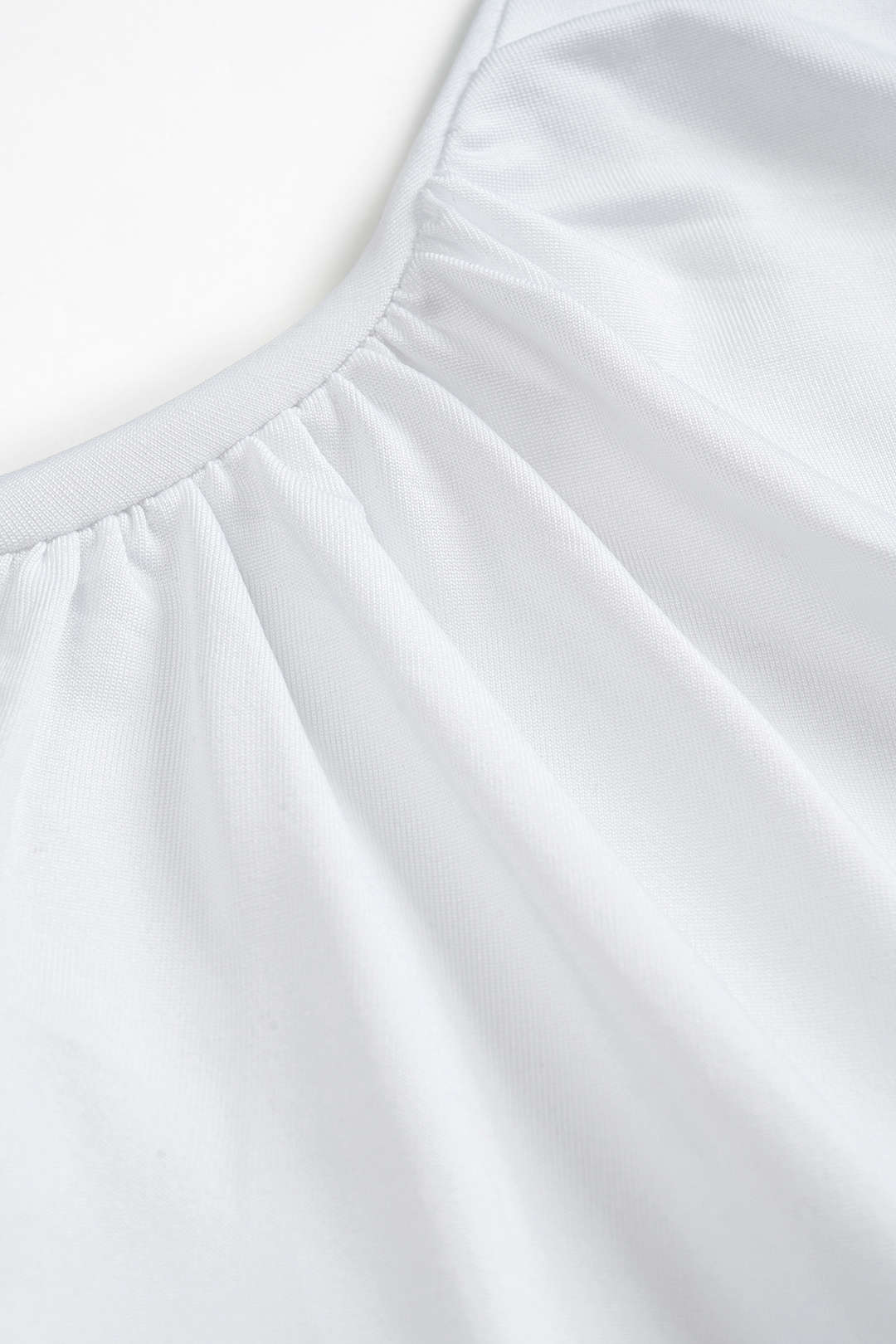 Mock Neck Ruched Short Sleeve T-Shirt