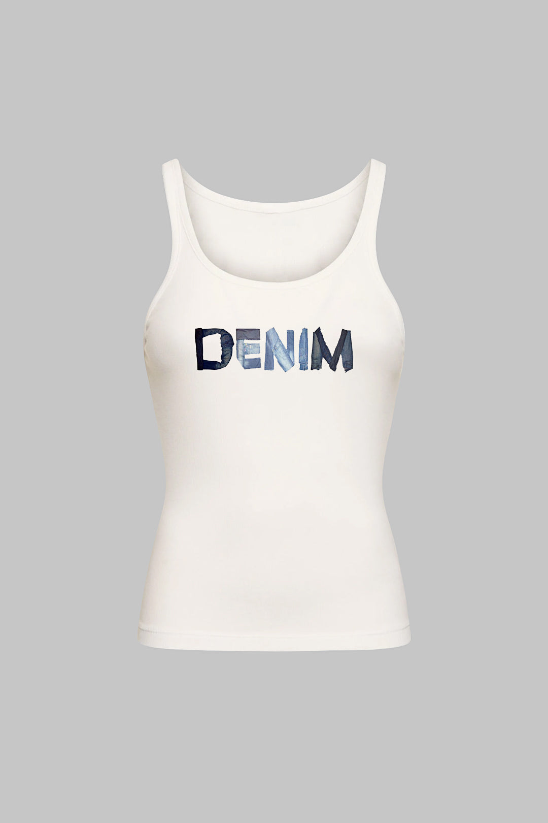 Letter Print Sleeveless Tank Top