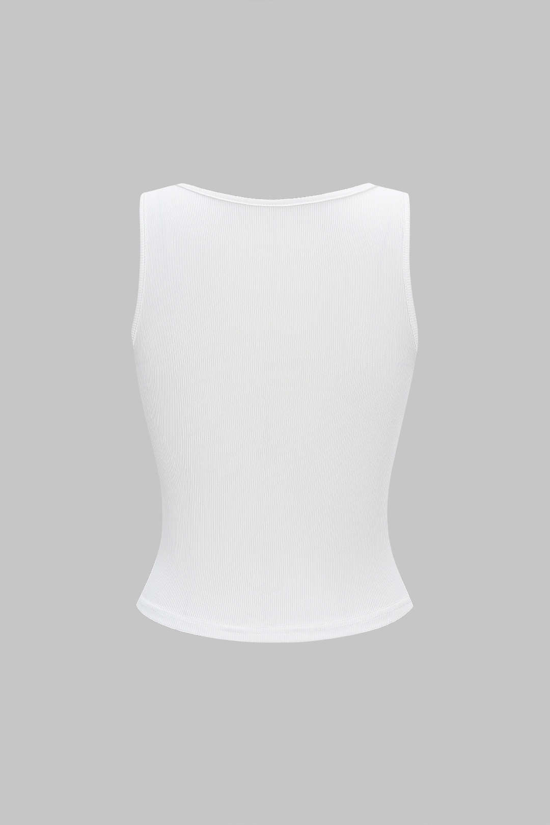 Rhinestone Decor Square Neck Tank Top