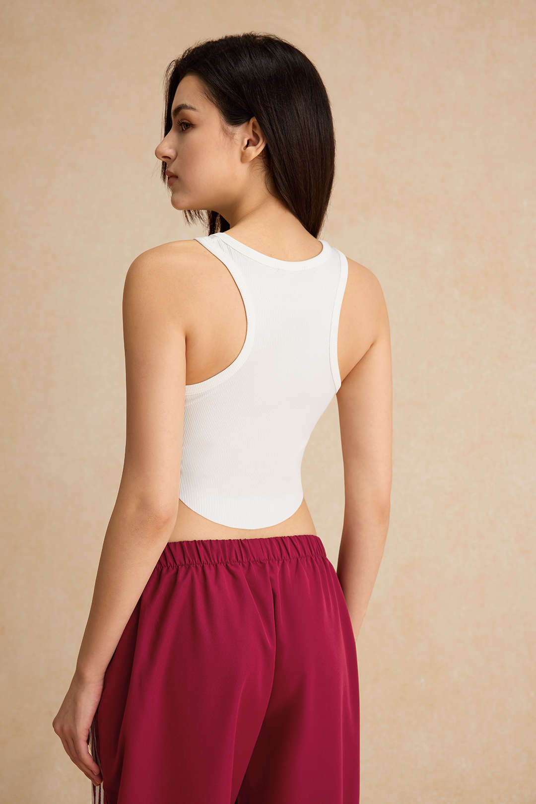 Letter Print Crop Tank Top