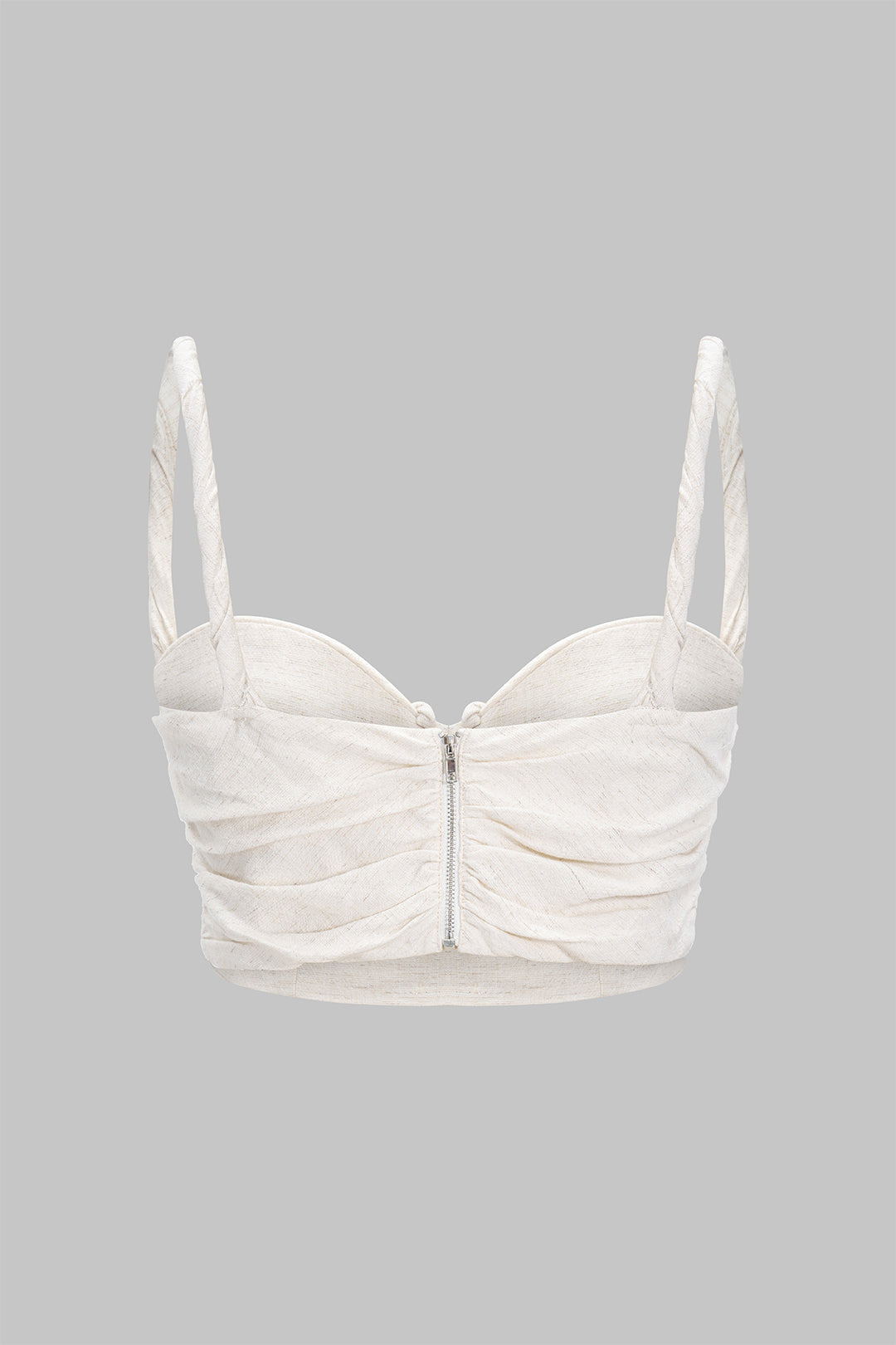 Linen Zipper Cami Top