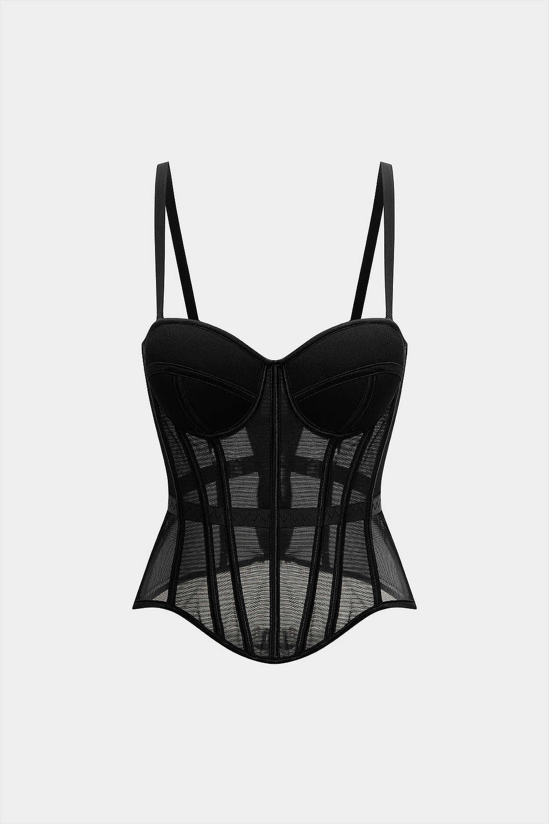 Mesh Bustier Corset Slip Cami Top