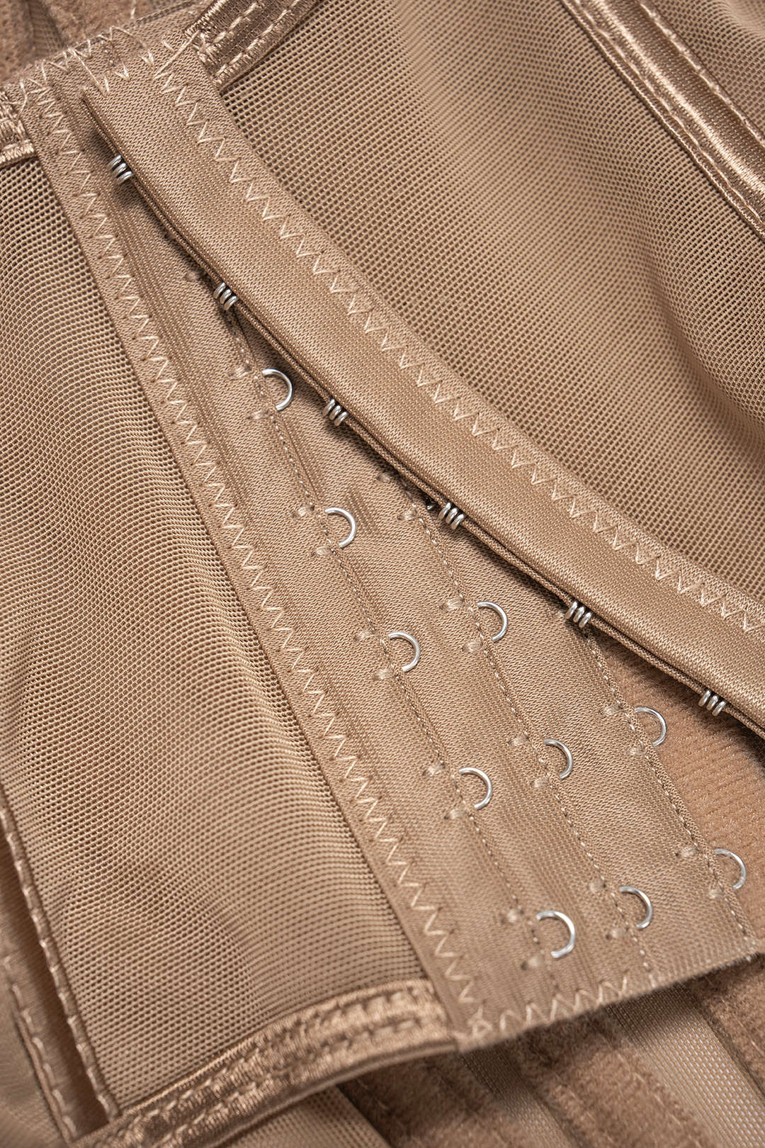 Mesh Patchwork Corset Cami Top