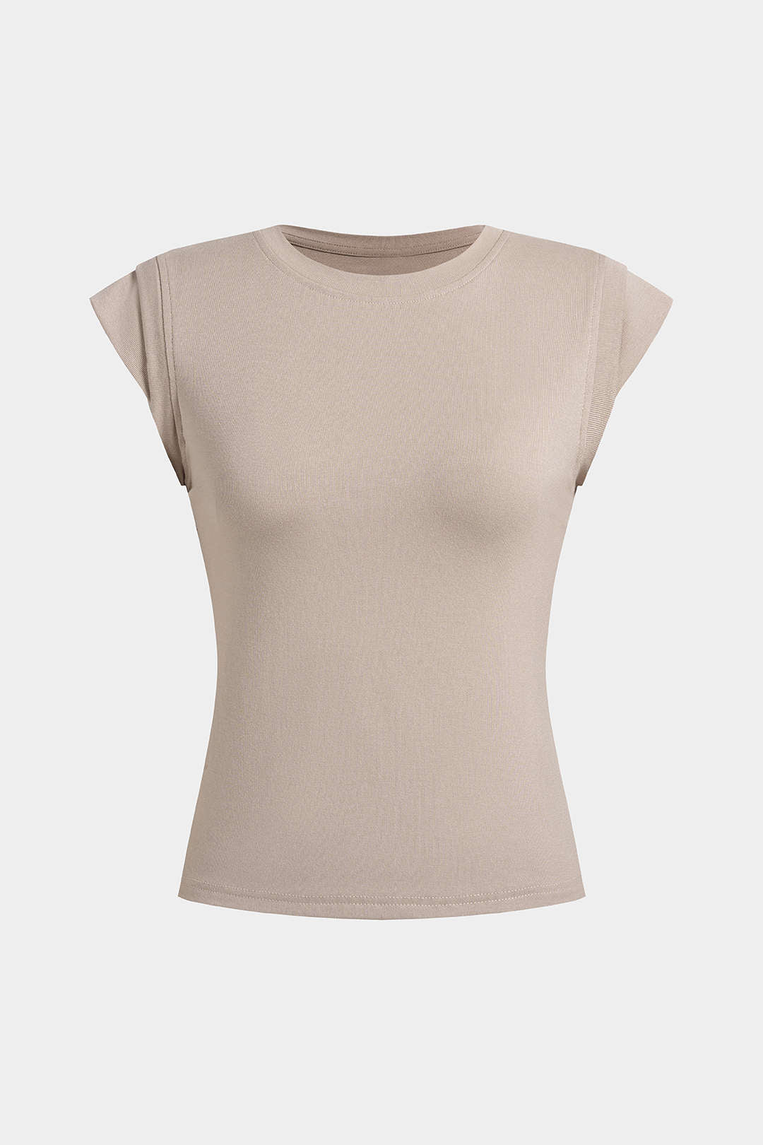 Round Neck Flutter Sleeve T-Shirt