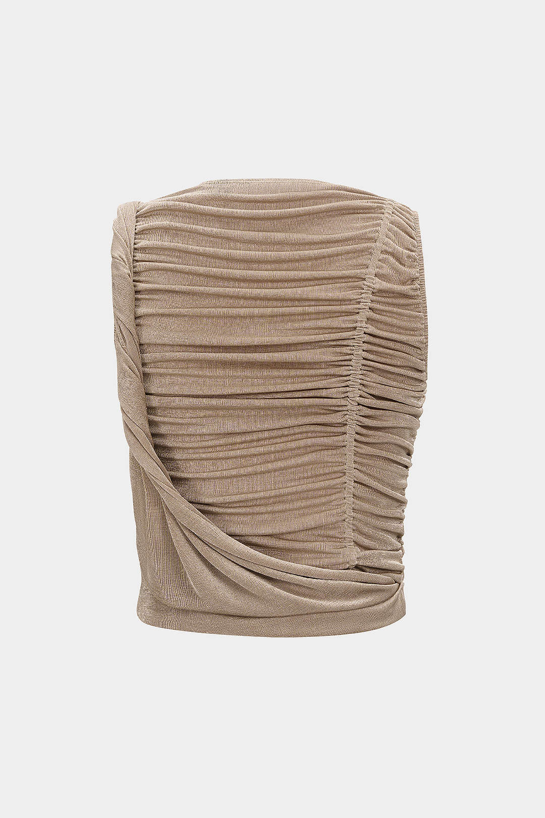 Round Neck Ruched Twist Knot Tank Top