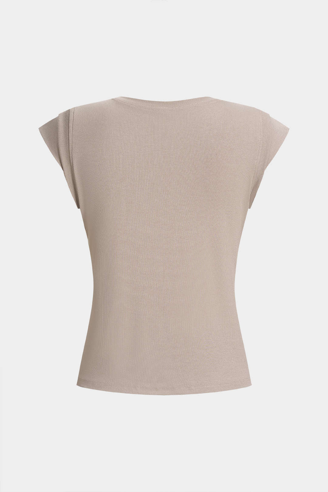 Round Neck Flutter Sleeve T-Shirt