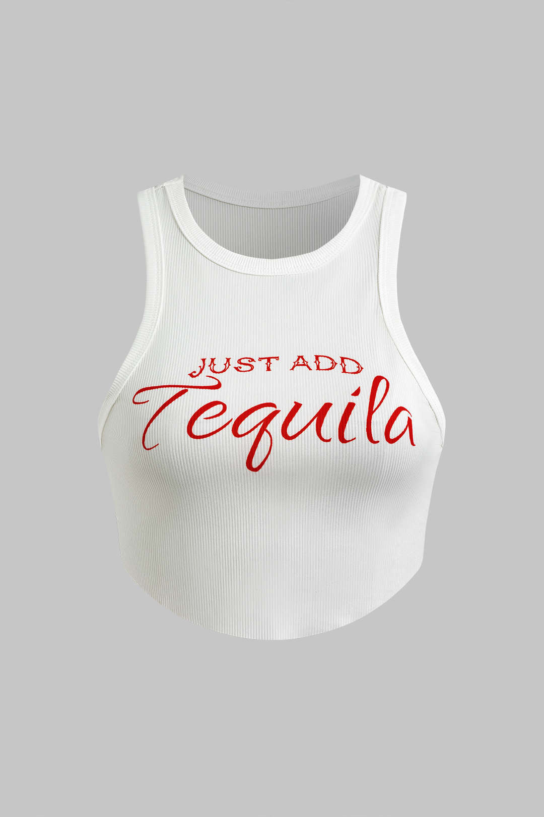 Letter Print Crop Tank Top