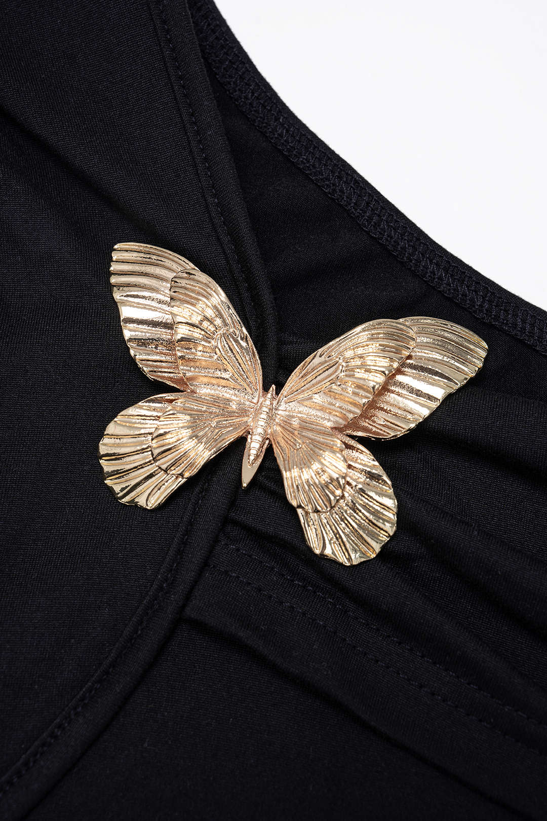 Metallic Decor One Shoulder Asymmetrical Short Sleeve T-Shirt