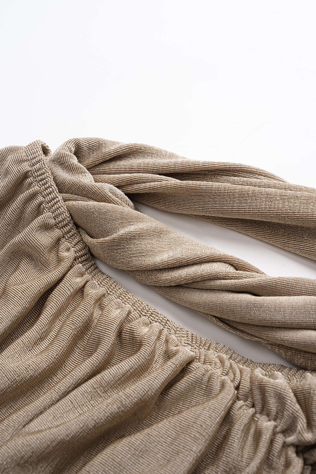 Round Neck Ruched Twist Knot Tank Top