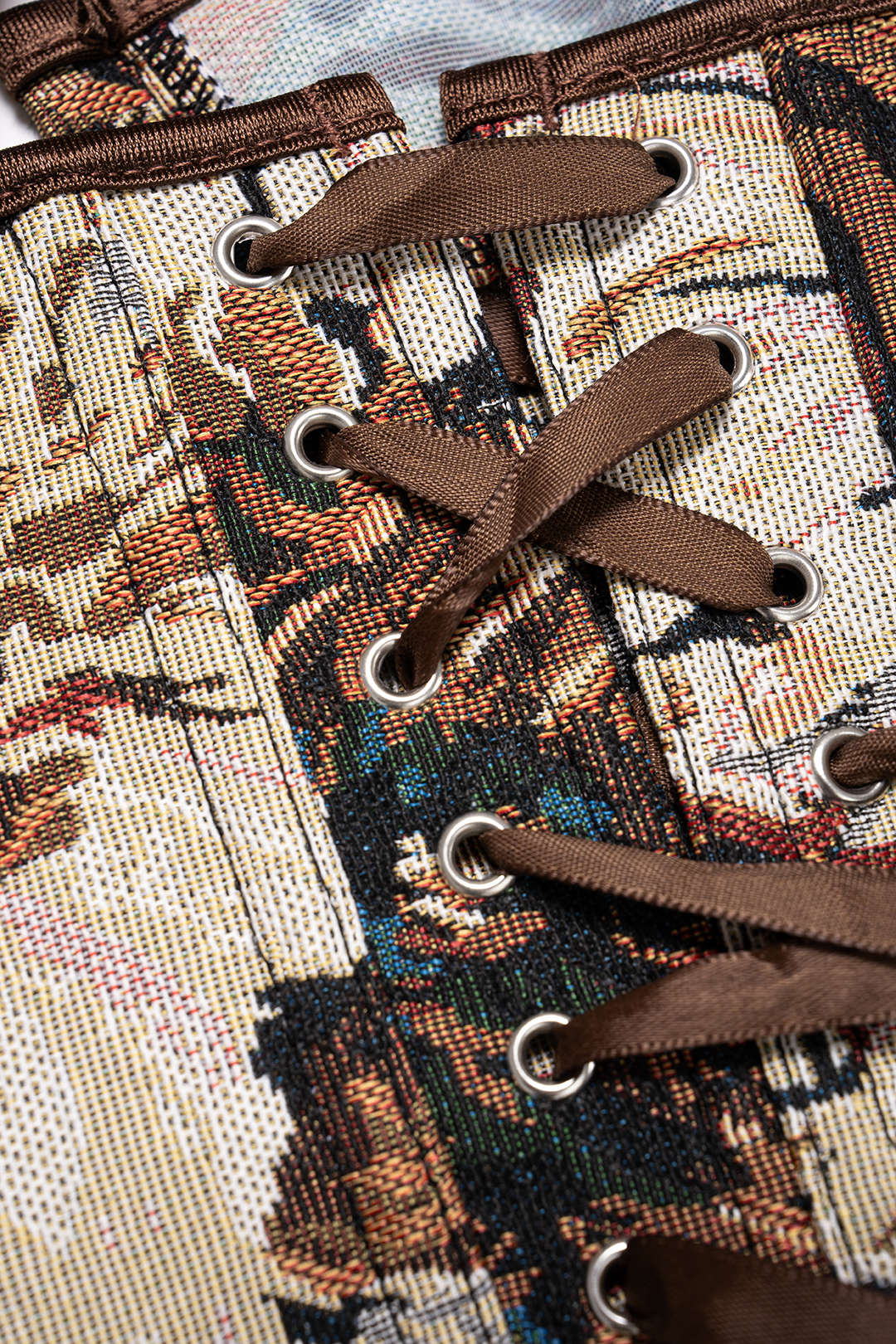 Jacquard Halter Tie Back Backless Cami Top