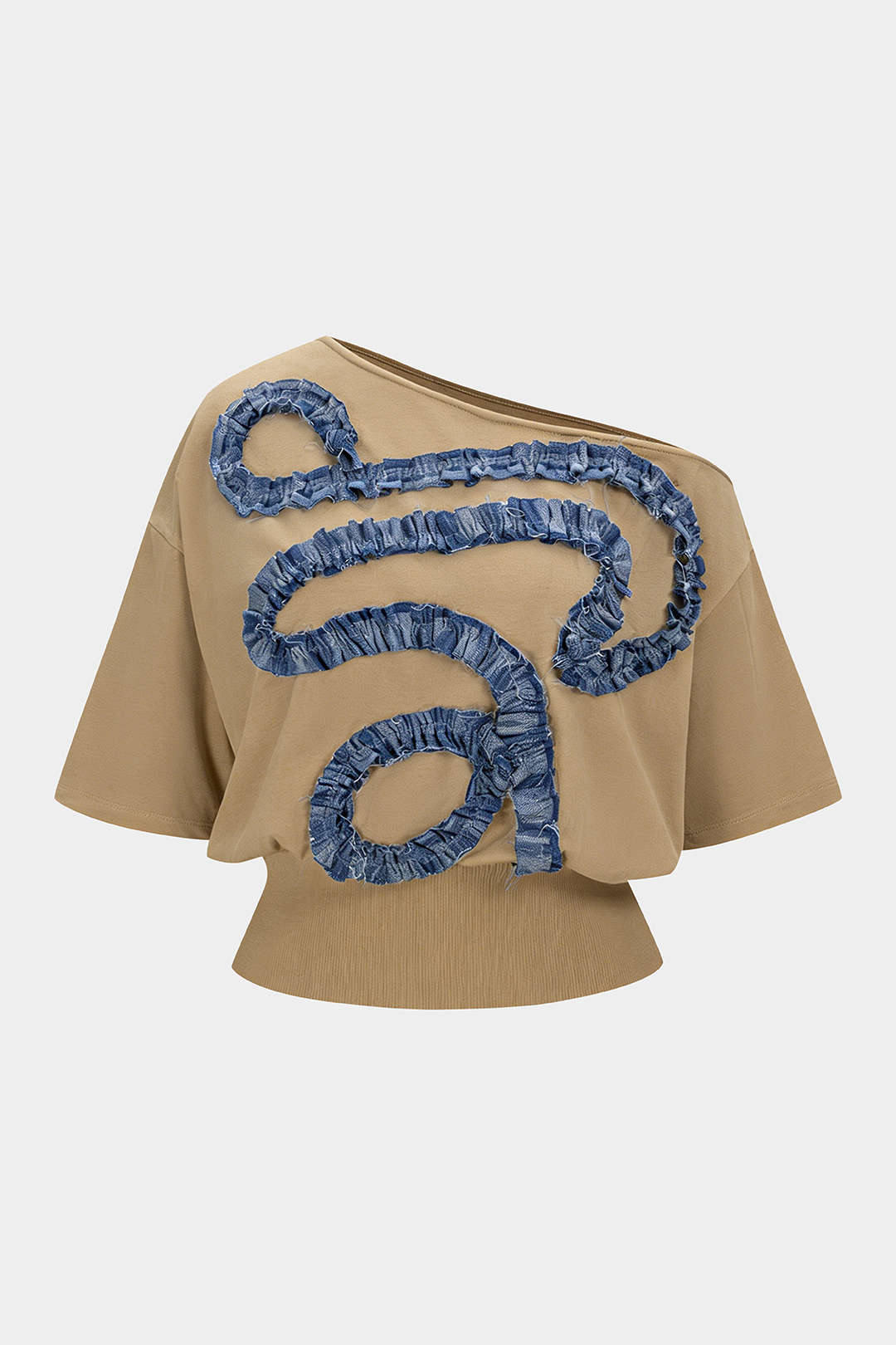 Asymmetrical Patchwork Short Sleeve T-Shirt