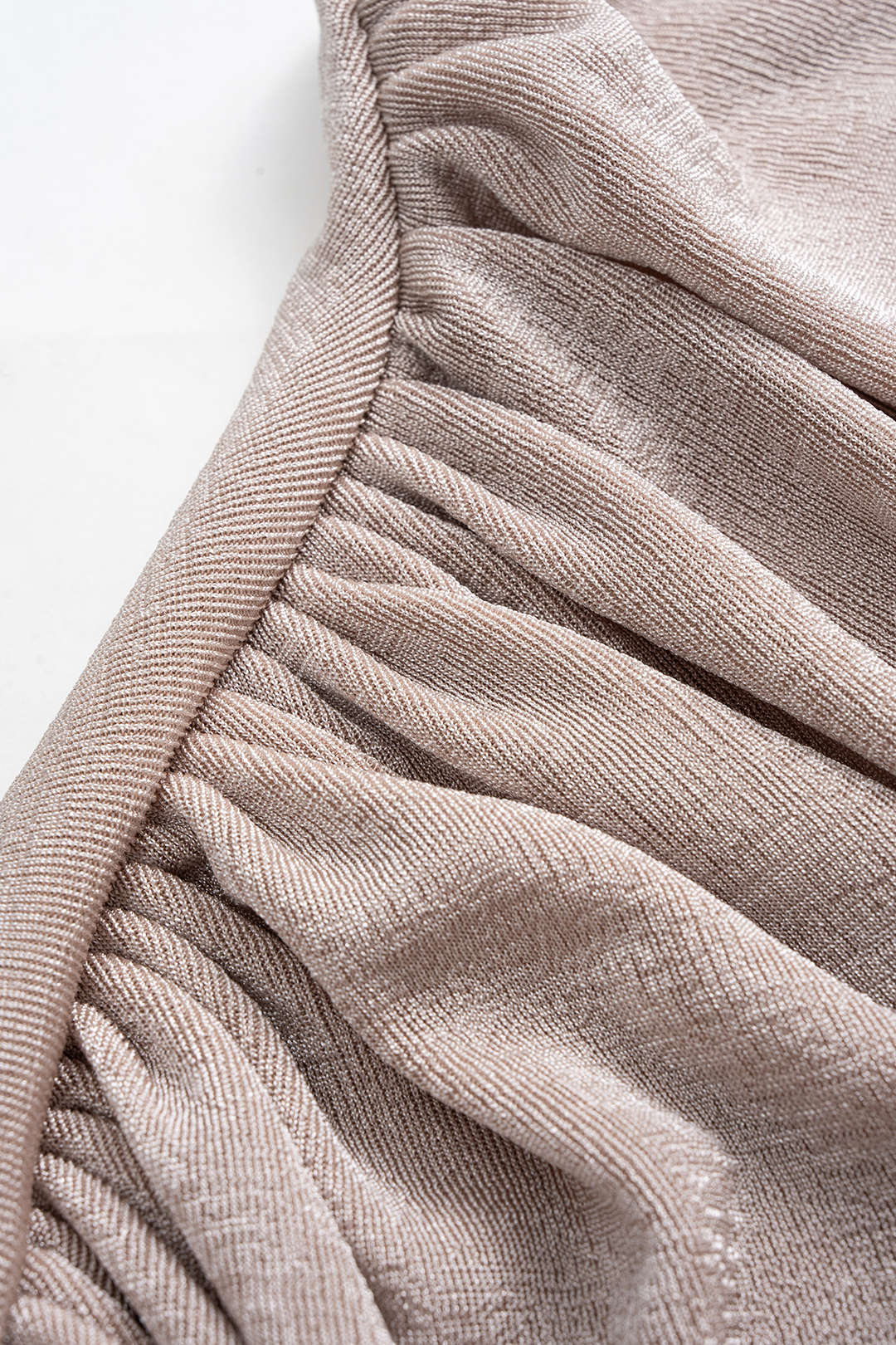 Mock Neck Ruched Short Sleeve T-Shirt