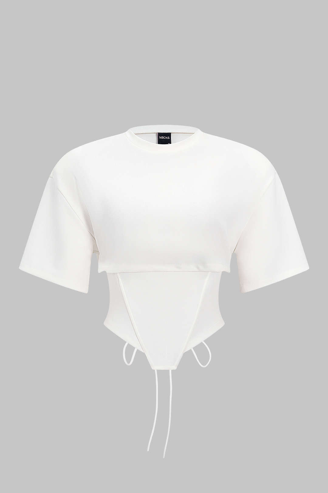 Corset Waist Short Sleeve T-Shirt