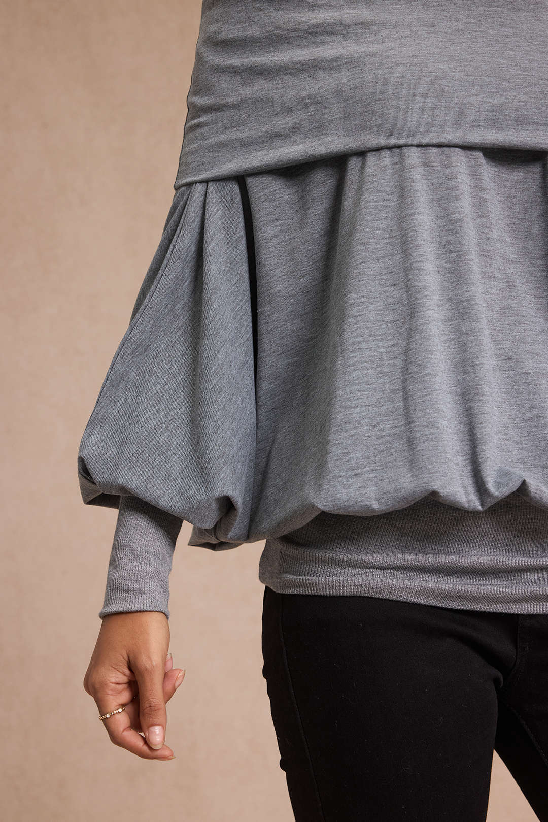Off Shoulder Batwing Long Sleeve T-Shirt