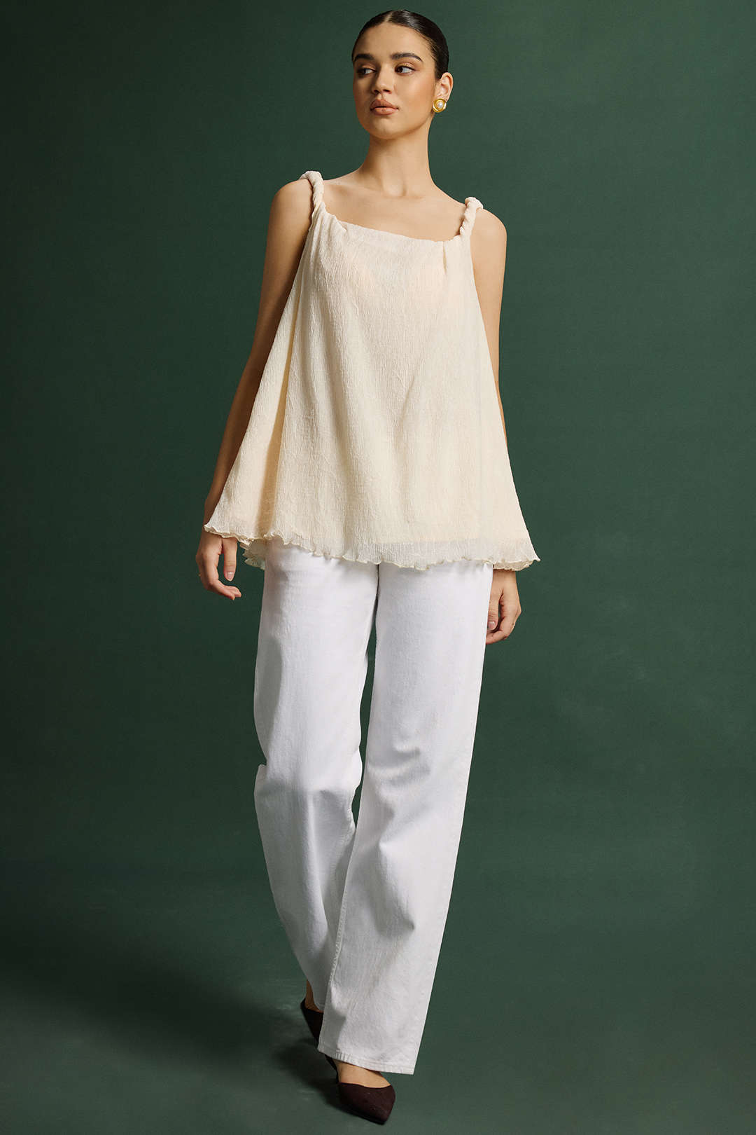 Twist Knot Irregular Hem Cami Top