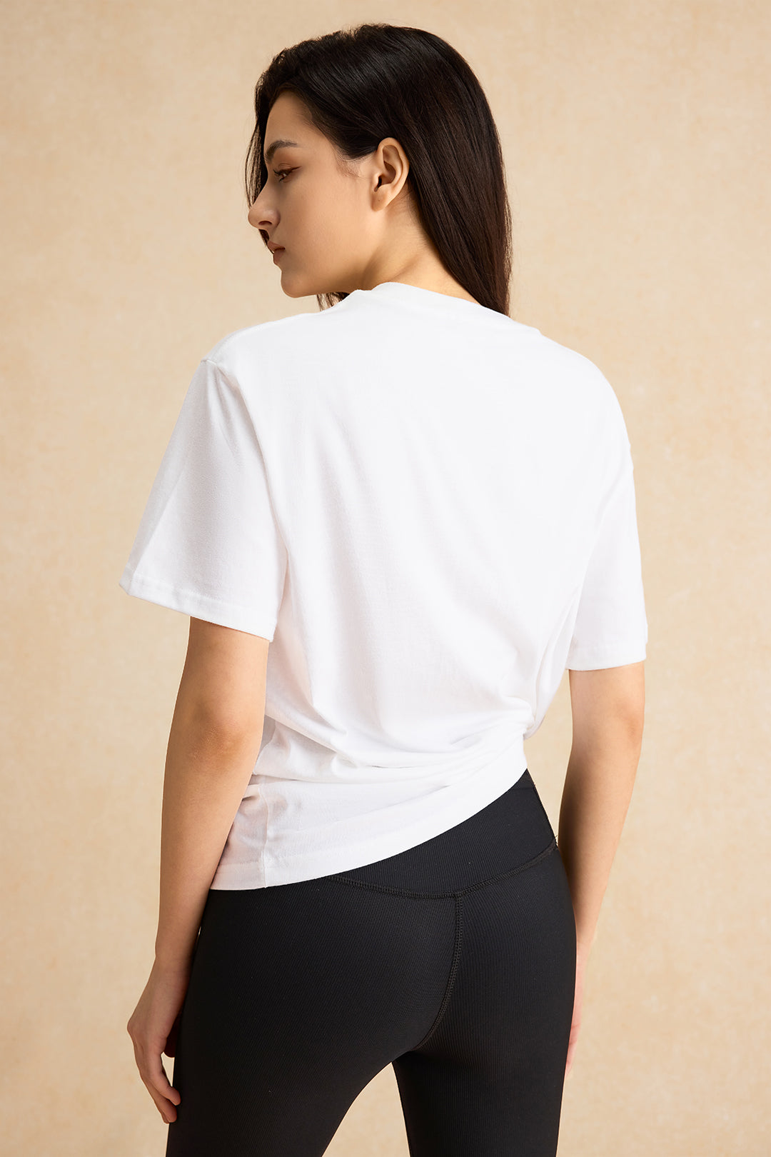 Letter Print Round Neck Short Sleeve T-Shirt