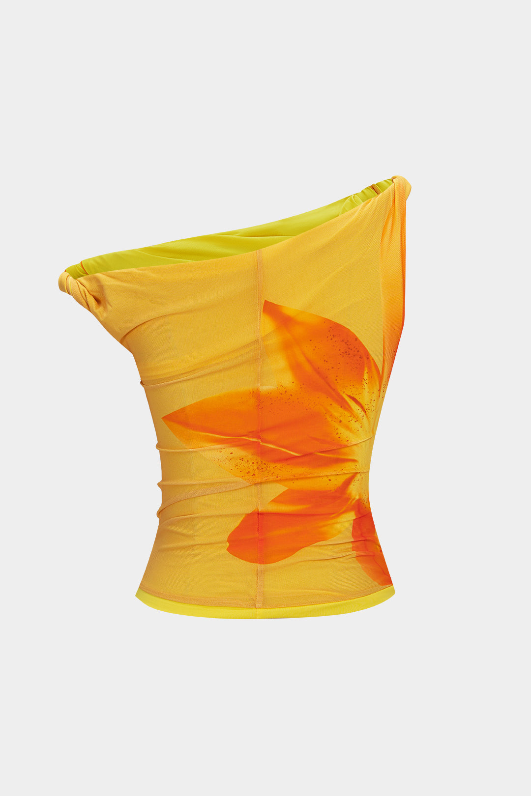 Floral Print Twist Knot One Shoulder Cami Top