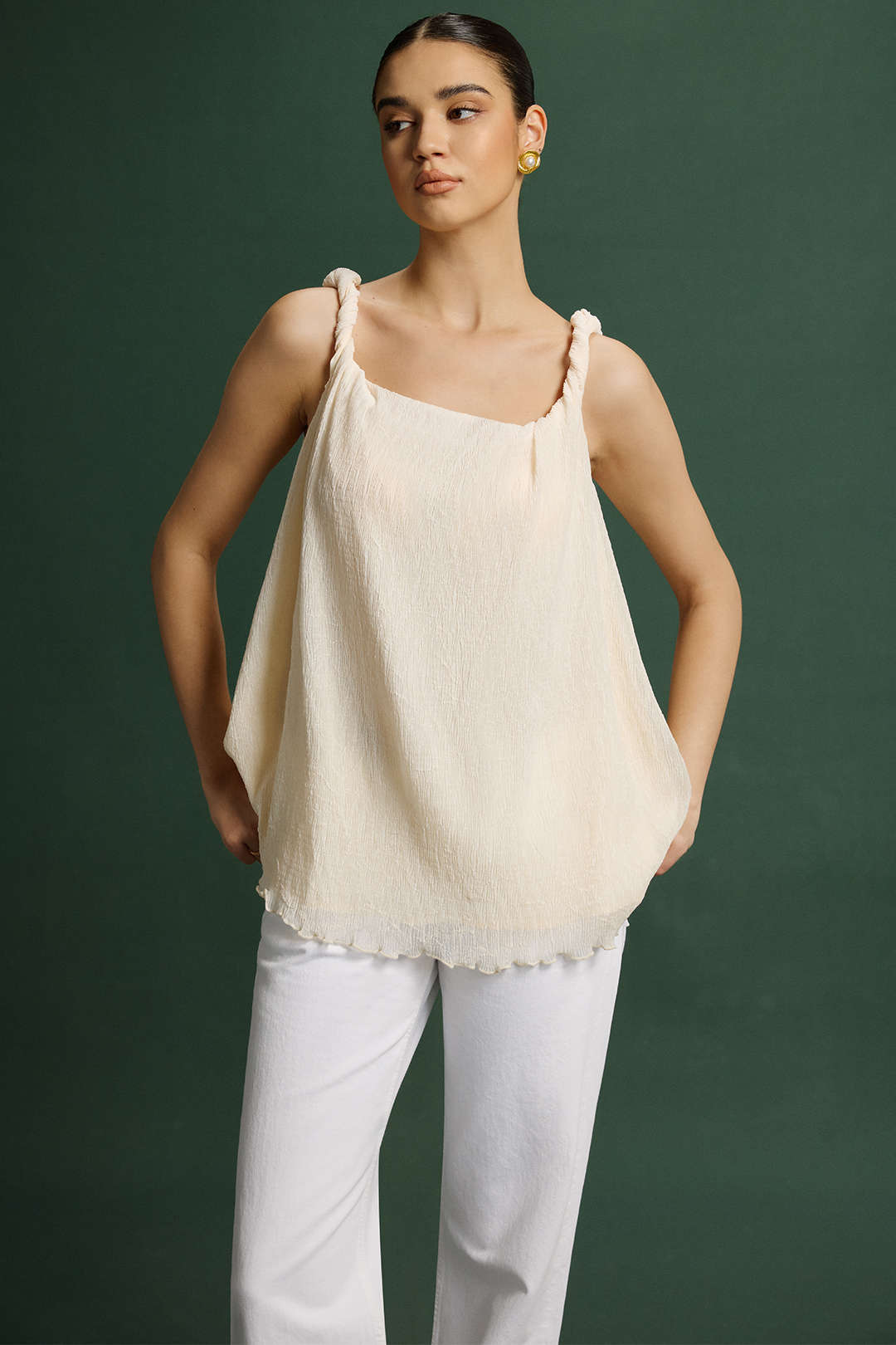 Twist Knot Irregular Hem Cami Top