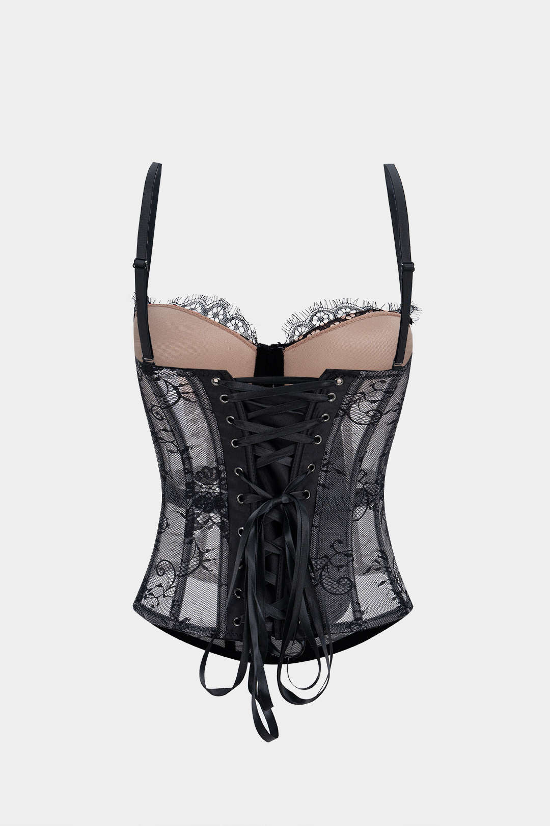 Lace Corset Lace-Up Cami Top