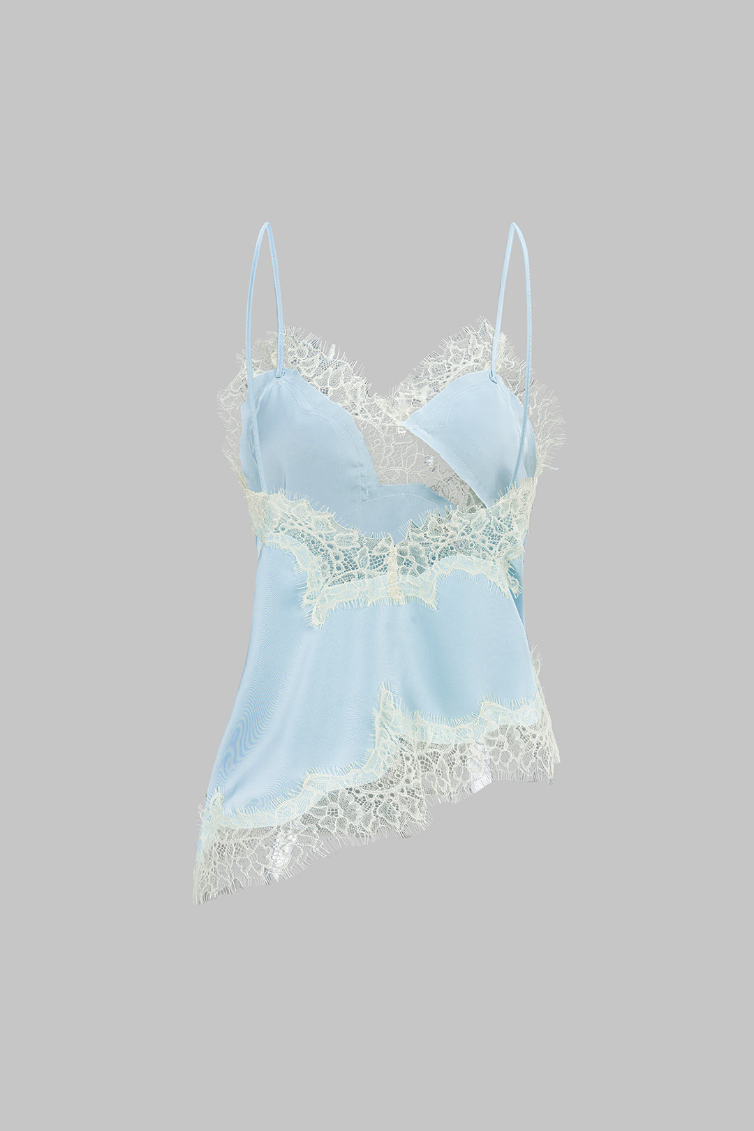 Patchwork Lace Asymmetrical Cami Top