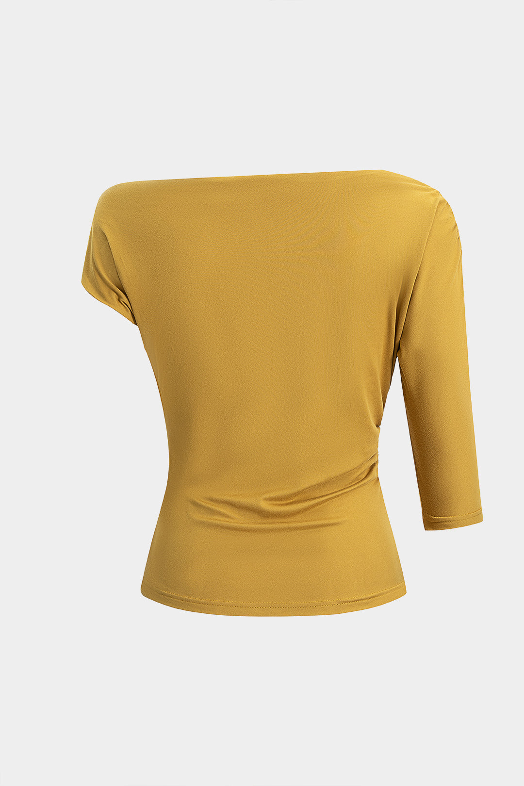 Metallic Asymmetrical Shoulder Short Sleeve T-Shirt