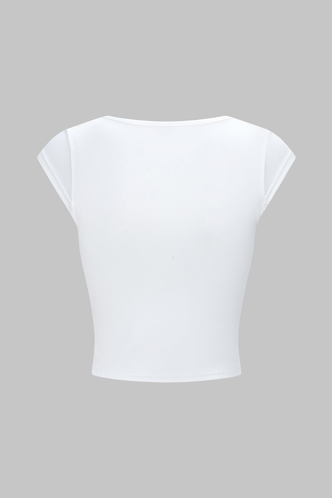 Solid V-Neck Short Sleeve T-Shirt